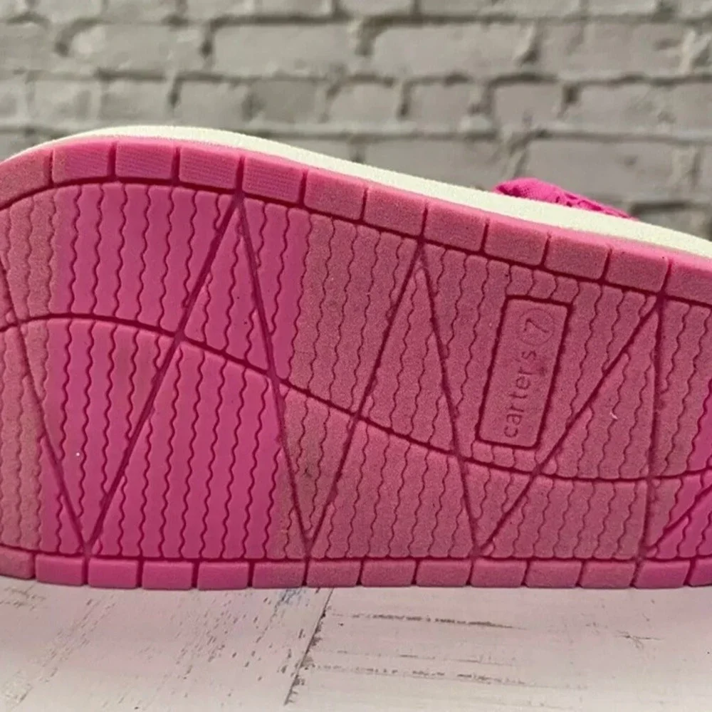 Carter's Pink Wren Recycled Sandal Easy Closure-Size 7